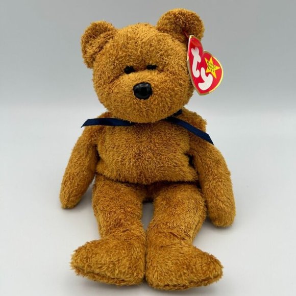 Ty Beanie Babies Collection "Fuzz" Brown Bear 1999 Stuffed Animal Plush - Picture 1 of 7